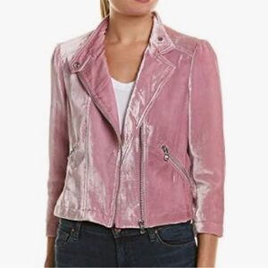 Rebecca Taylor Velvet Moto Jacket size 4